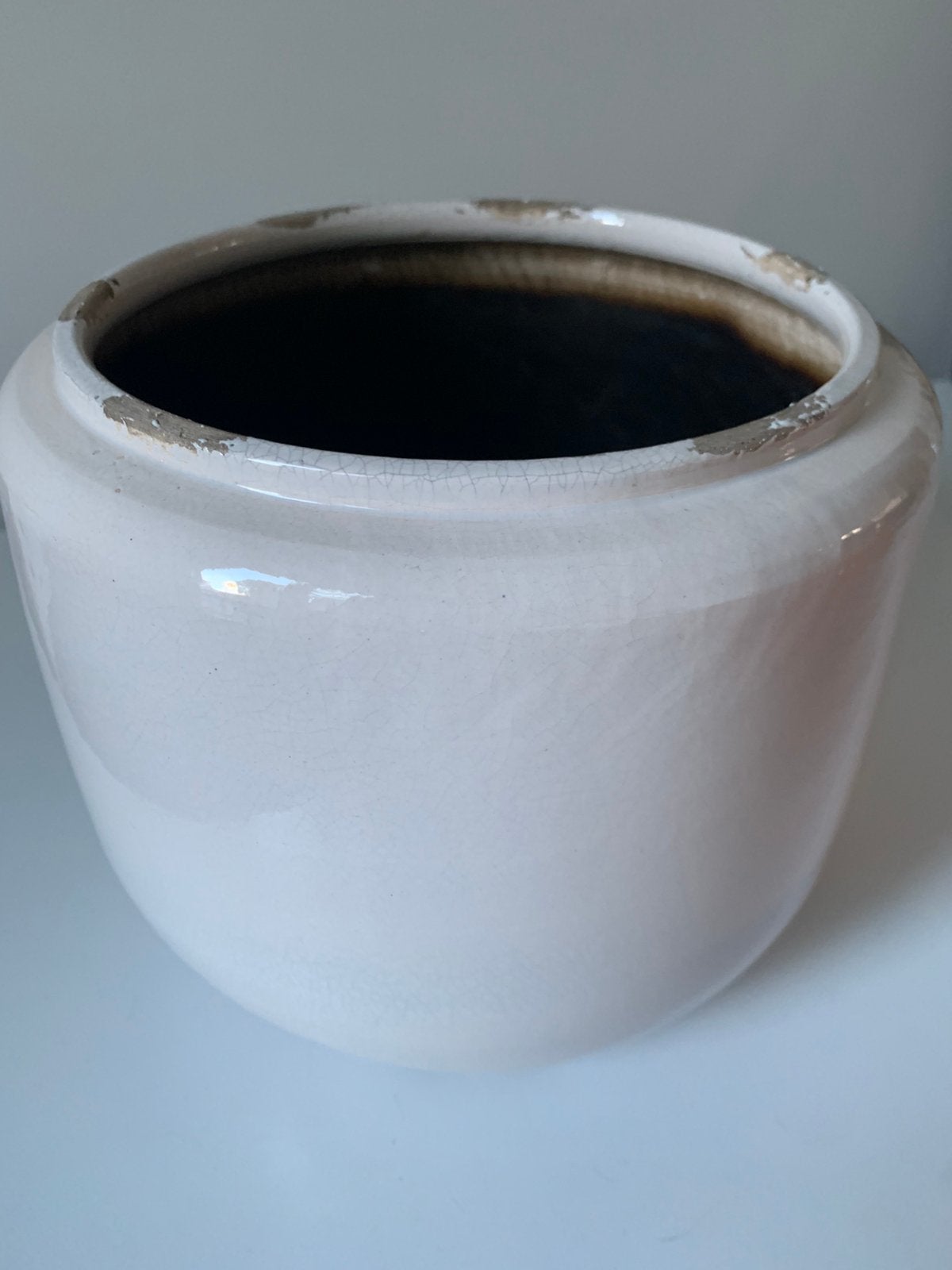 Serax Costa bloempot van keramiek maat M 21 cm doorsnede, Ophalen, Rond, Zo goed als nieuw, Aardewerk