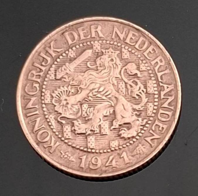 Nederland 1 Cent Wilhelmina 1941, Ophalen of Verzenden, Koningin Wilhelmina, 1 cent, Losse munt