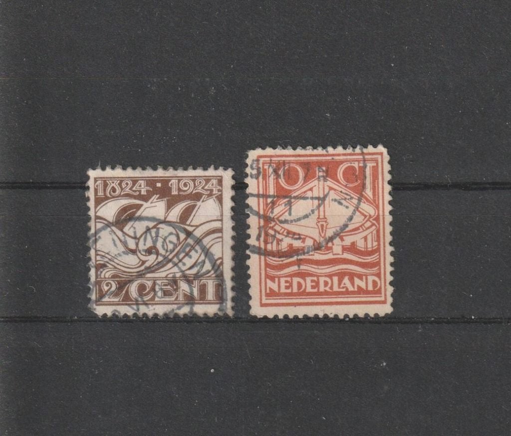 Nederland 1924, NVPH 139 t/m 140, Gestempeld., Ophalen of Verzenden, T/m 1940, Gestempeld