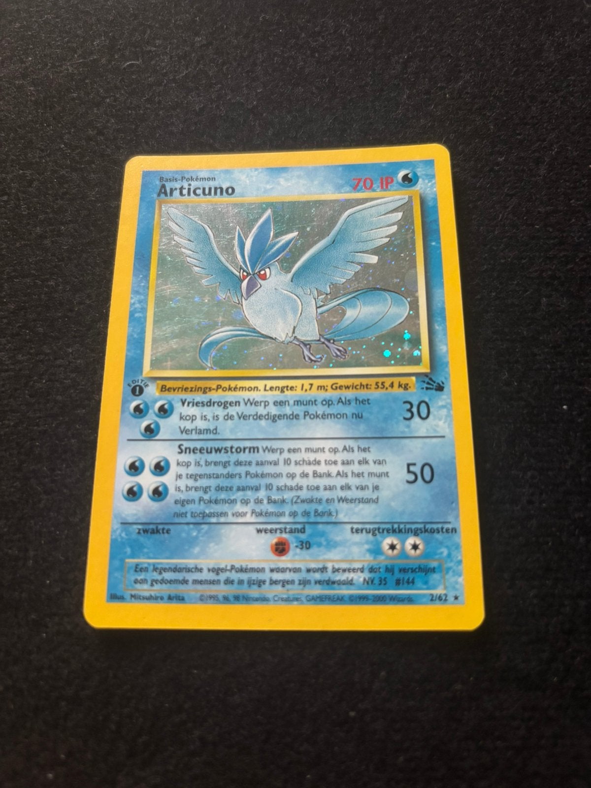 Articuno Fossil 2/62 (1st edition) NL, Verzenden, Zo goed als nieuw