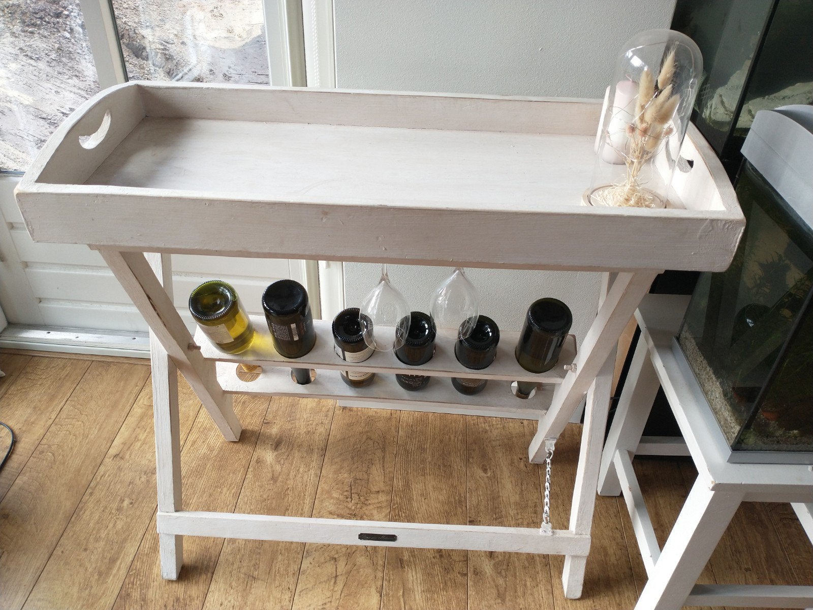 Wijn sidetable, Ophalen, Gebruikt, 50 tot 100 cm, Brocante