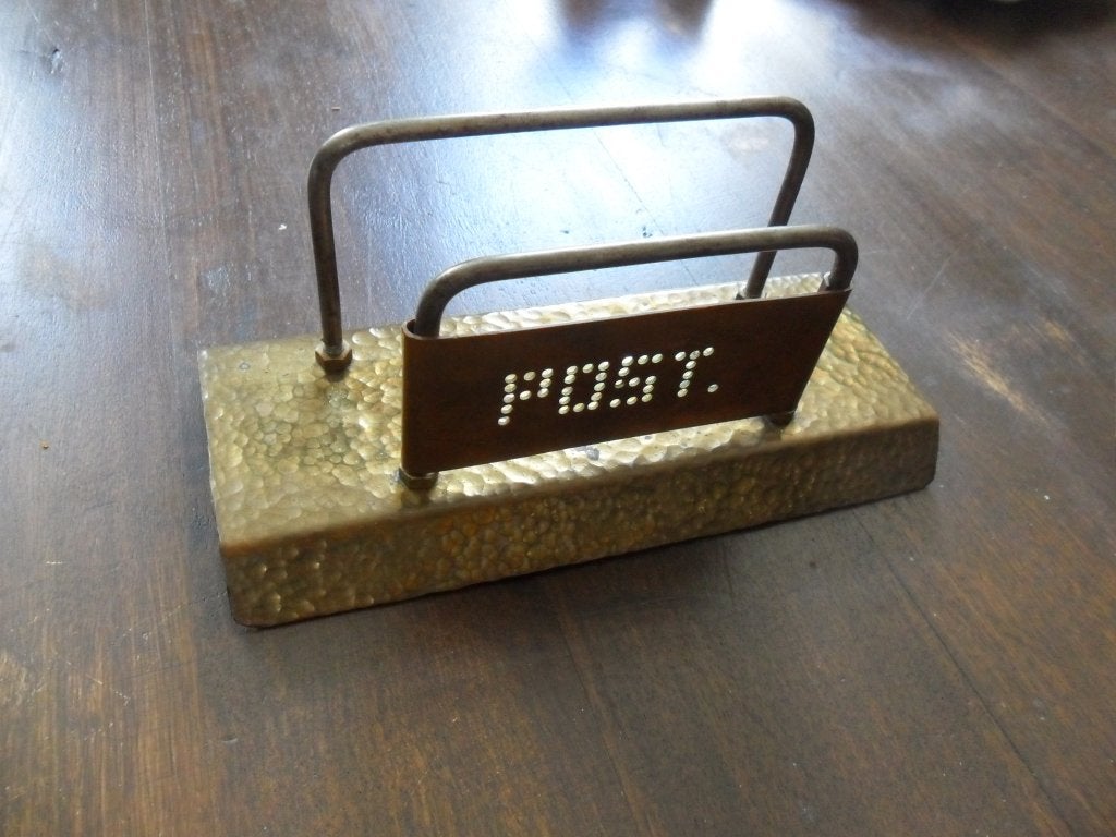 Vintage messing brievenhouder, Ophalen of Verzenden