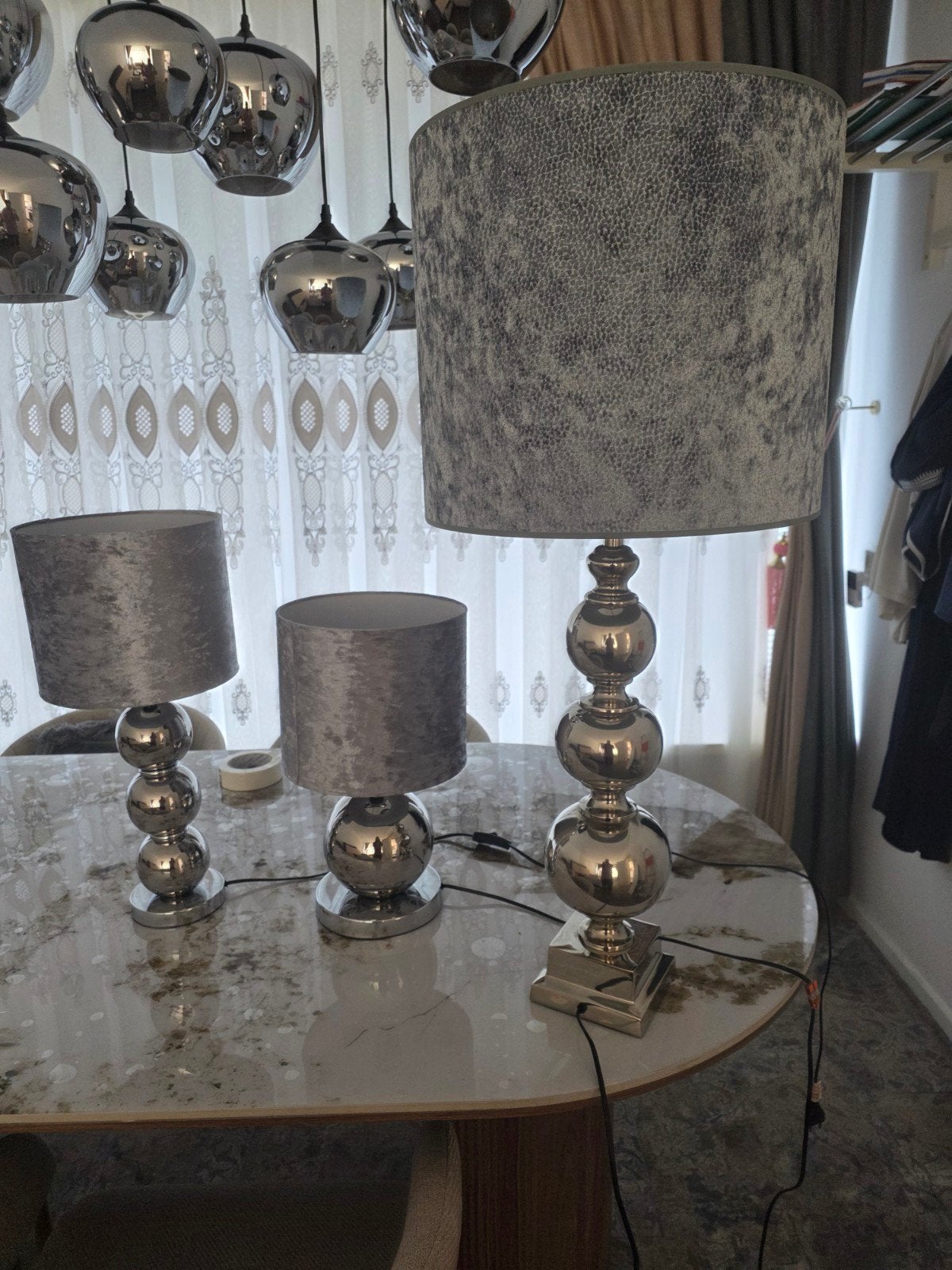 Eric kuster ballenlamp, lamp, tafellamp, bijzetlamp grijs, Grijs, Ophalen, E27 (groot)