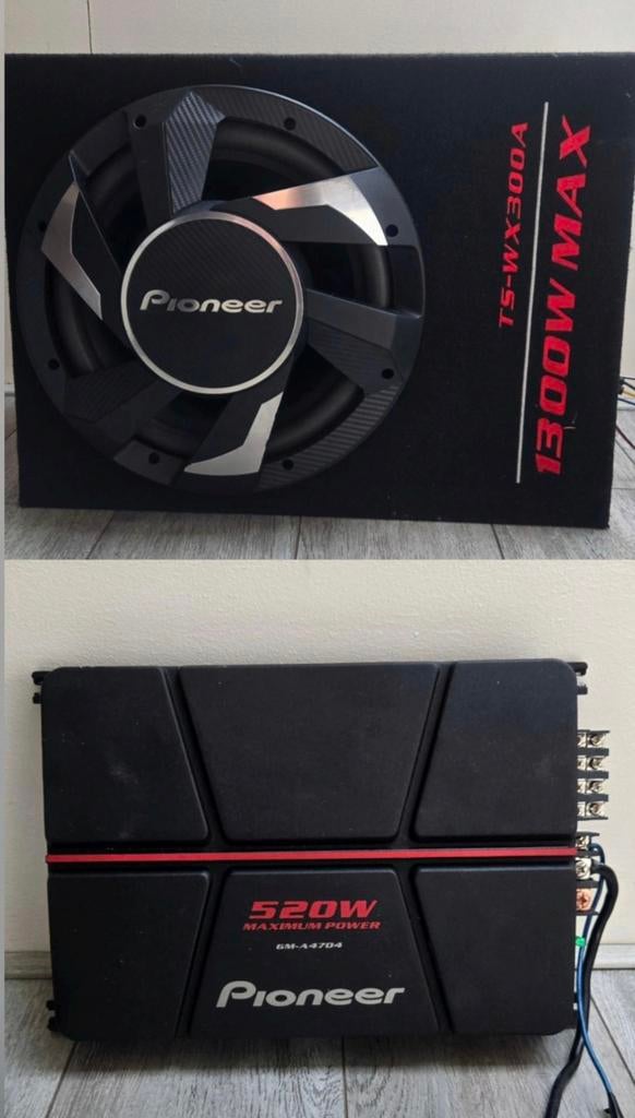 Pioneer Subwoofer & Versterker Set - Krachtige Audio Upgrade, Ophalen of Verzenden, Zo goed als nieuw