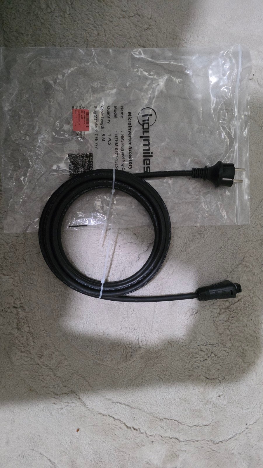 Te koop aangeboden: Gloednieuwe Hoymiles HMS Plug and Play, Ophalen of Verzenden, Nieuw, Minder dan 2 meter, Overige kabels