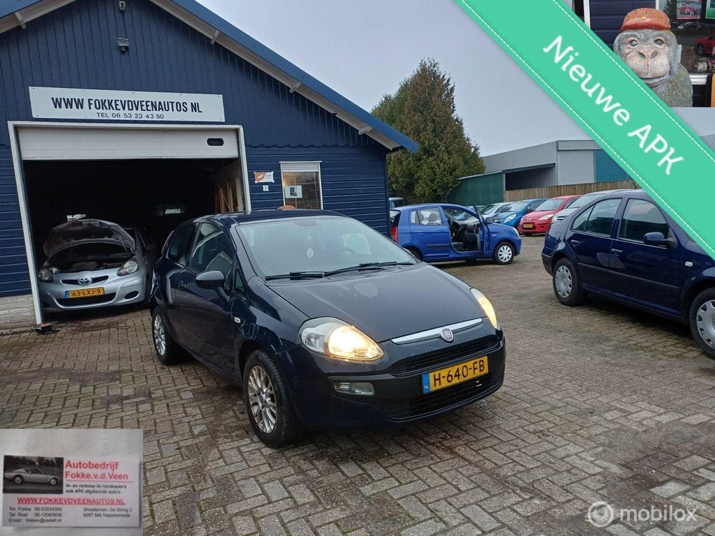 Fiat Punto Evo 1.2 Active Garantie, alle inruil mogelijk, Gebruikt, 1242 cc, 4 cilinders, Zwart