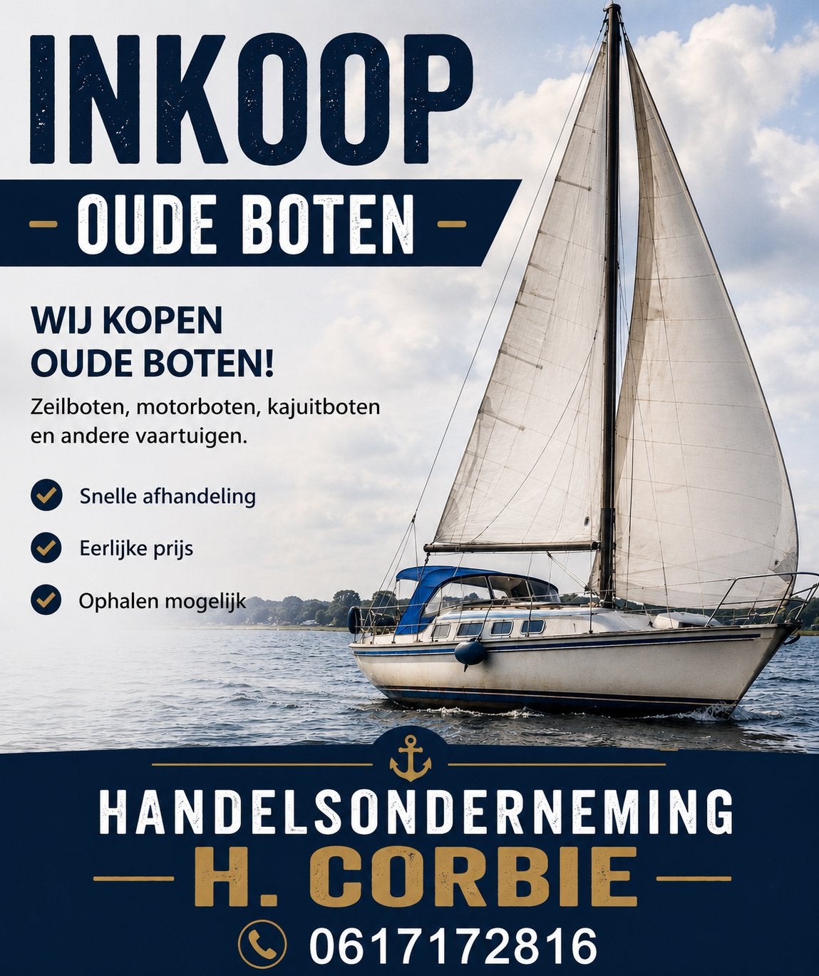 Gezocht oude boten, Watersport en Boten, Zeilen en Zeiltoebehoren, Ophalen of Verzenden, Zo goed als nieuw, Minder dan 15 m²