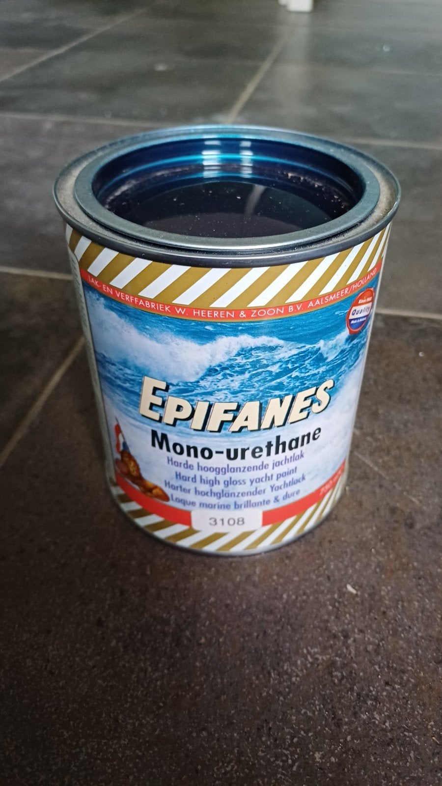 Nieuw Epifanes Mono-urethane jachtlak donkerblauw 3108, Doe-het-zelf en Verbouw, Verf, Beits en Lak, Blauw, Nieuw, Ophalen of Verzenden