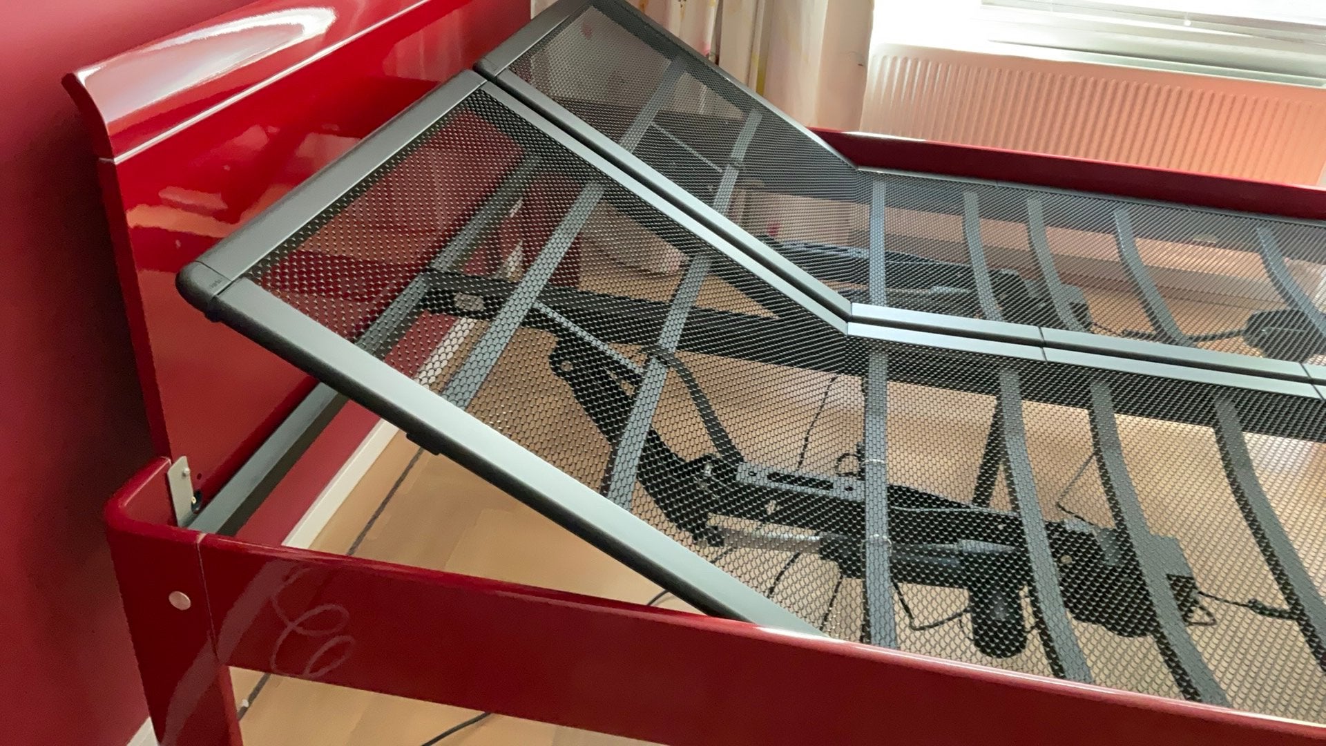 Auping auronde met electrisch verstelbare spiraal, Ophalen, Tweepersoons, Zo goed als nieuw, 160 cm