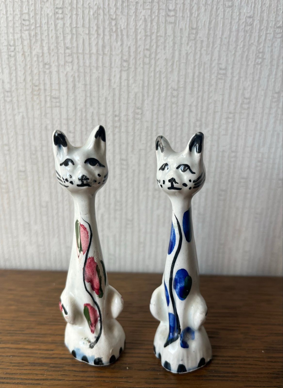 2 Vintage aardewerk poesjes, Ophalen of Verzenden