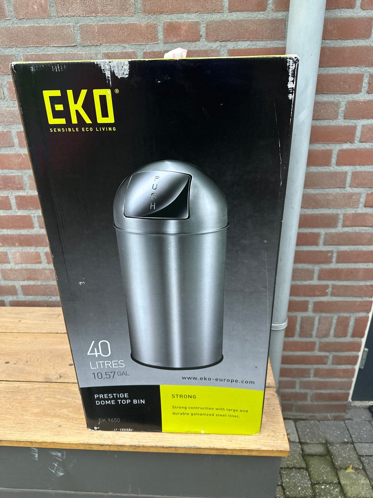 Nieuwe EKO Prestige Dome Top Bin - 40 Liter vuilnisbak, Nieuw, 40 liter of meer, Ophalen of Verzenden, 75 – 100