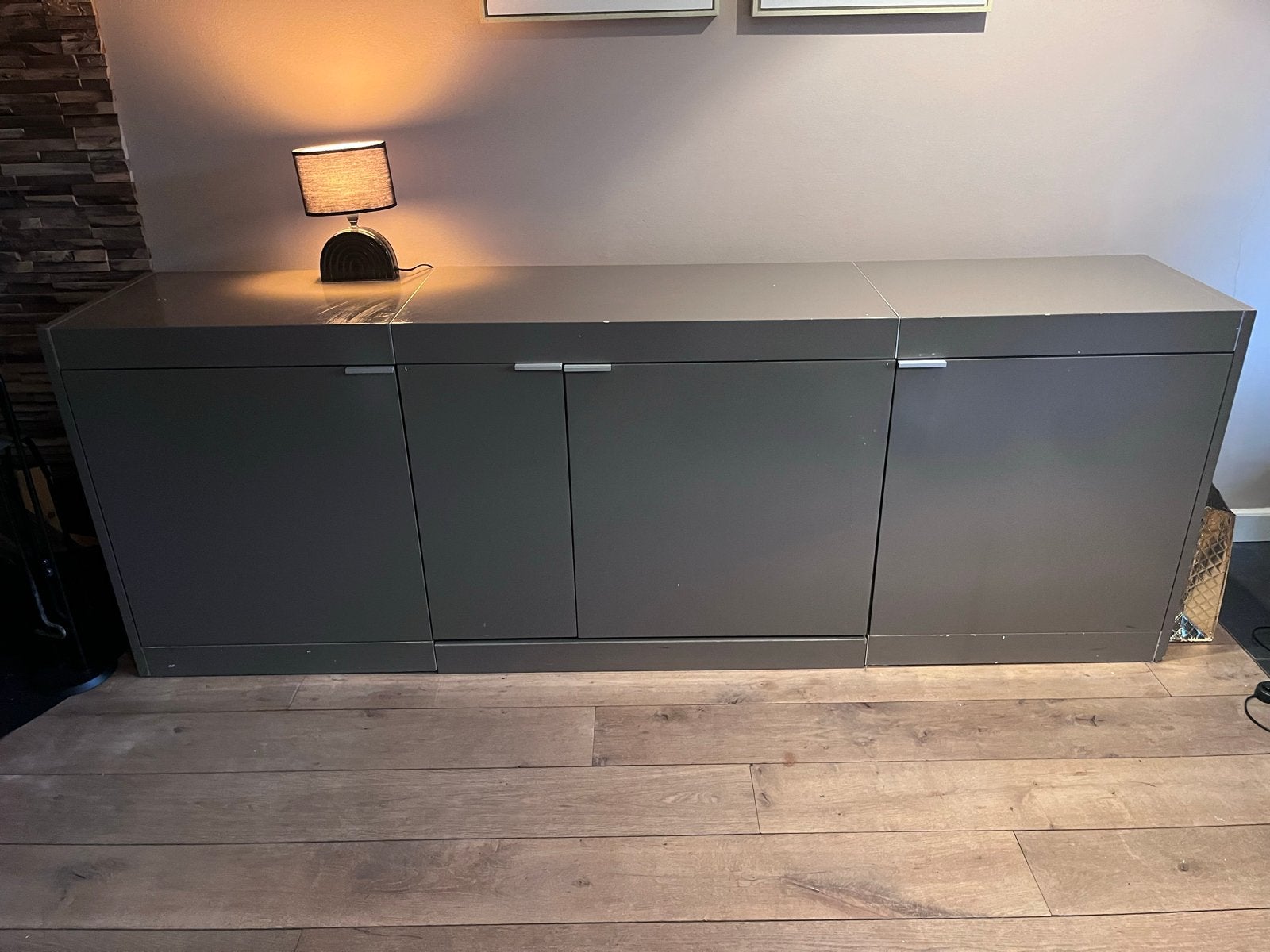 Pastoe kast groot taupe donker, Ophalen, Overige materialen, Gebruikt, 200 cm of meer