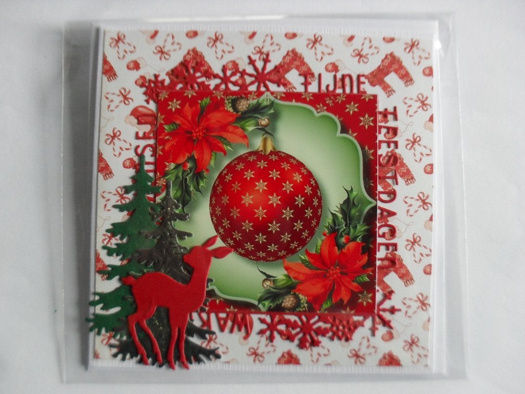 8 kerstkaart met envelop en verpakt, Ophalen of Verzenden, Nieuw, Kerst