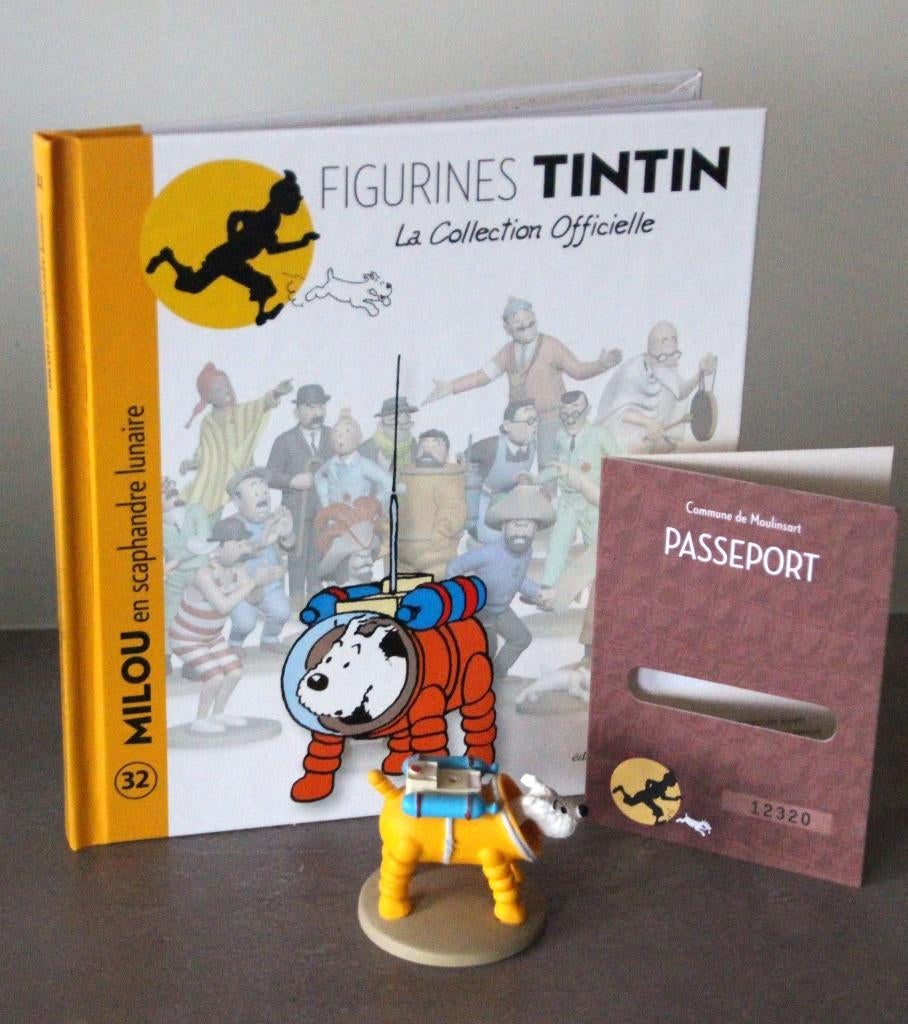 Moulinsart figurine n 32 Bobbie astronaut Tintin Kuifje, Verzenden, Kuifje, Zo goed als nieuw, Beeldje of Figuurtje