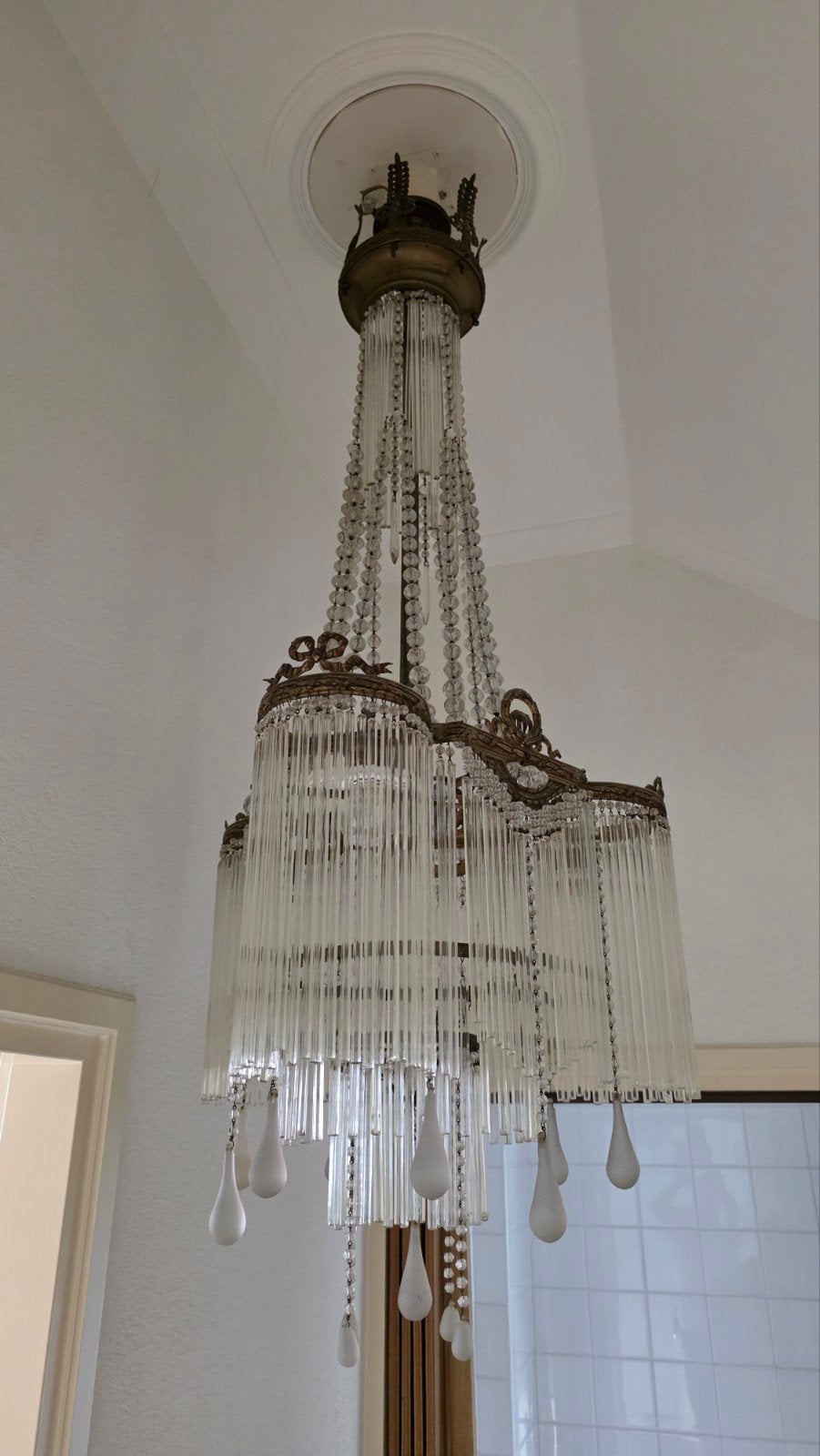 Zeer grote antieke Franse Louis XVI hanglamp, Antiek en Kunst, Ophalen