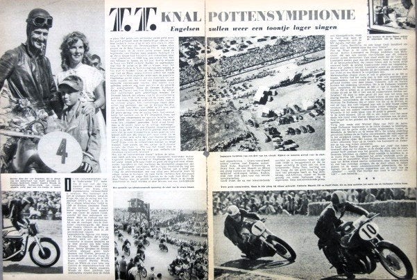Artikel over motorsport 1953 TT Assen motor, Ophalen of Verzenden, 1940 tot 1960, Krant
