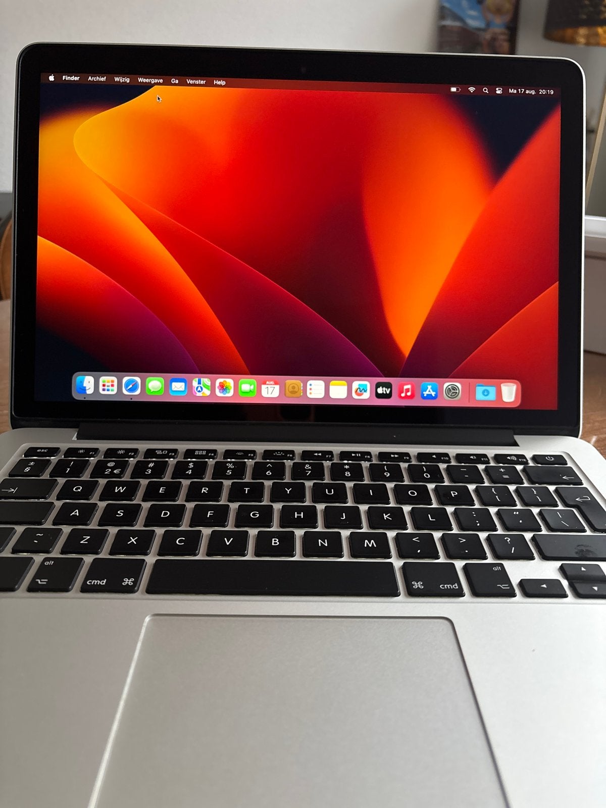 MacBook Pro Retina 13 inch, 2.4 GHz i5, 164 GB, 2 tot 3 Ghz, Qwerty, 13 inch, Zo goed als nieuw