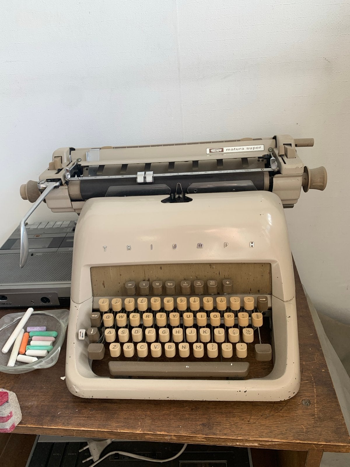 Triumph typemachine, Ophalen, Gebruikt