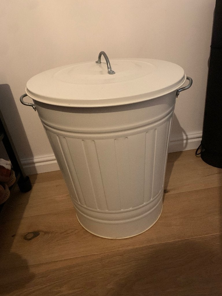 IKEA KNODD Ton met deksel, wit, Ophalen, Gebruikt, 40 liter of meer, Overige materialen