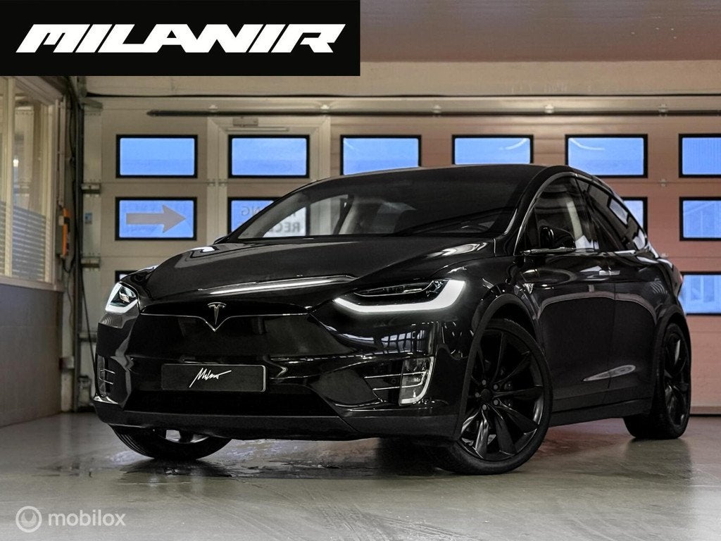 Tesla Model X 90D Base |autopilot |pano |stuurverw. |koeling, Auto's, Tesla, Automaat, Model X, Gebruikt, Zwart