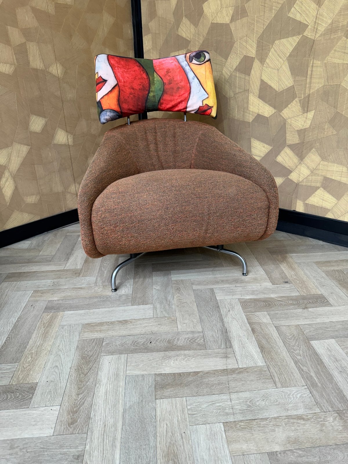 Leolux Solymi fauteuil - Jan Armgardt design, Ophalen of Verzenden, Gebruikt, Stof, 75 tot 100 cm