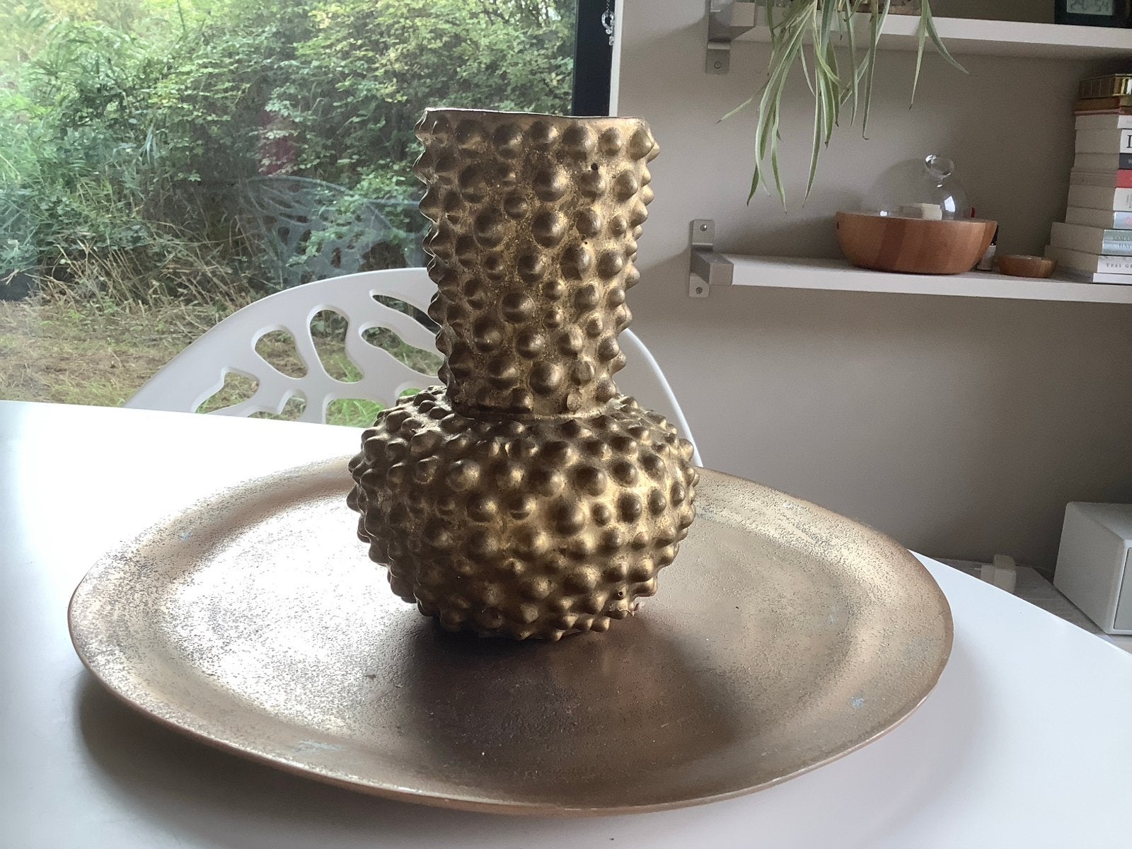 Goudkleurige vaas - 20 cm hoog - Eyecatcher, Ophalen of Verzenden