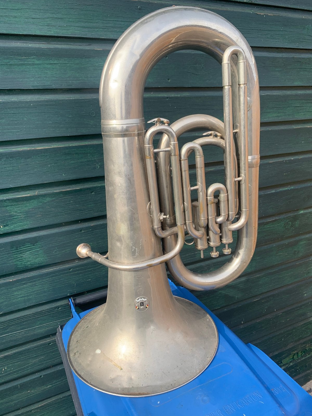 Grote Tuba Mahillon Bruxelles vd Glas, Verzenden, Gebruikt, Overige typen