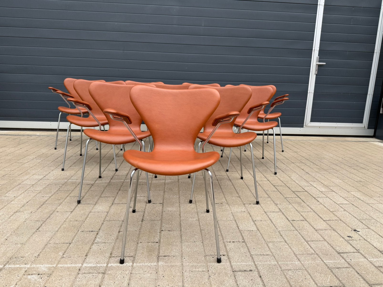 10 Fritz Hansen series 7 Vlinderstoelen Arne Jacobsen 10/10!, Ophalen of Verzenden, Leolux vitra togo møller sede artifort cassina b&b italia edra