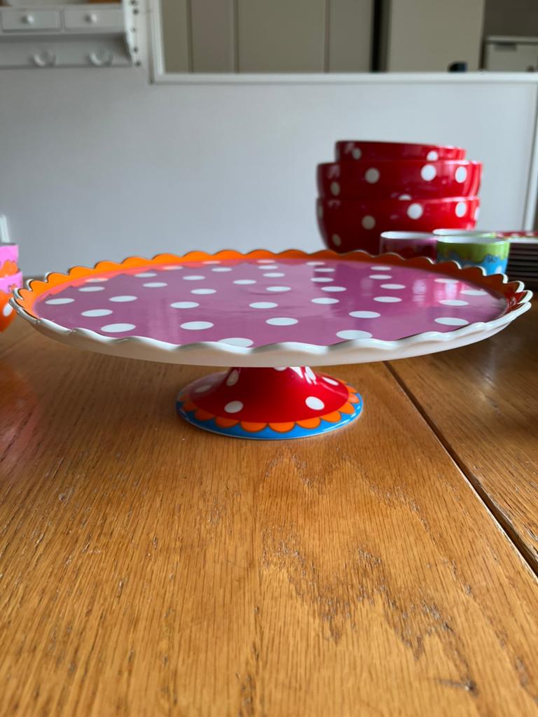 Douwe Egberts Oilily Taart plateau, Huis en Inrichting, Keuken | Servies, Ophalen, Zo goed als nieuw, Overige stijlen