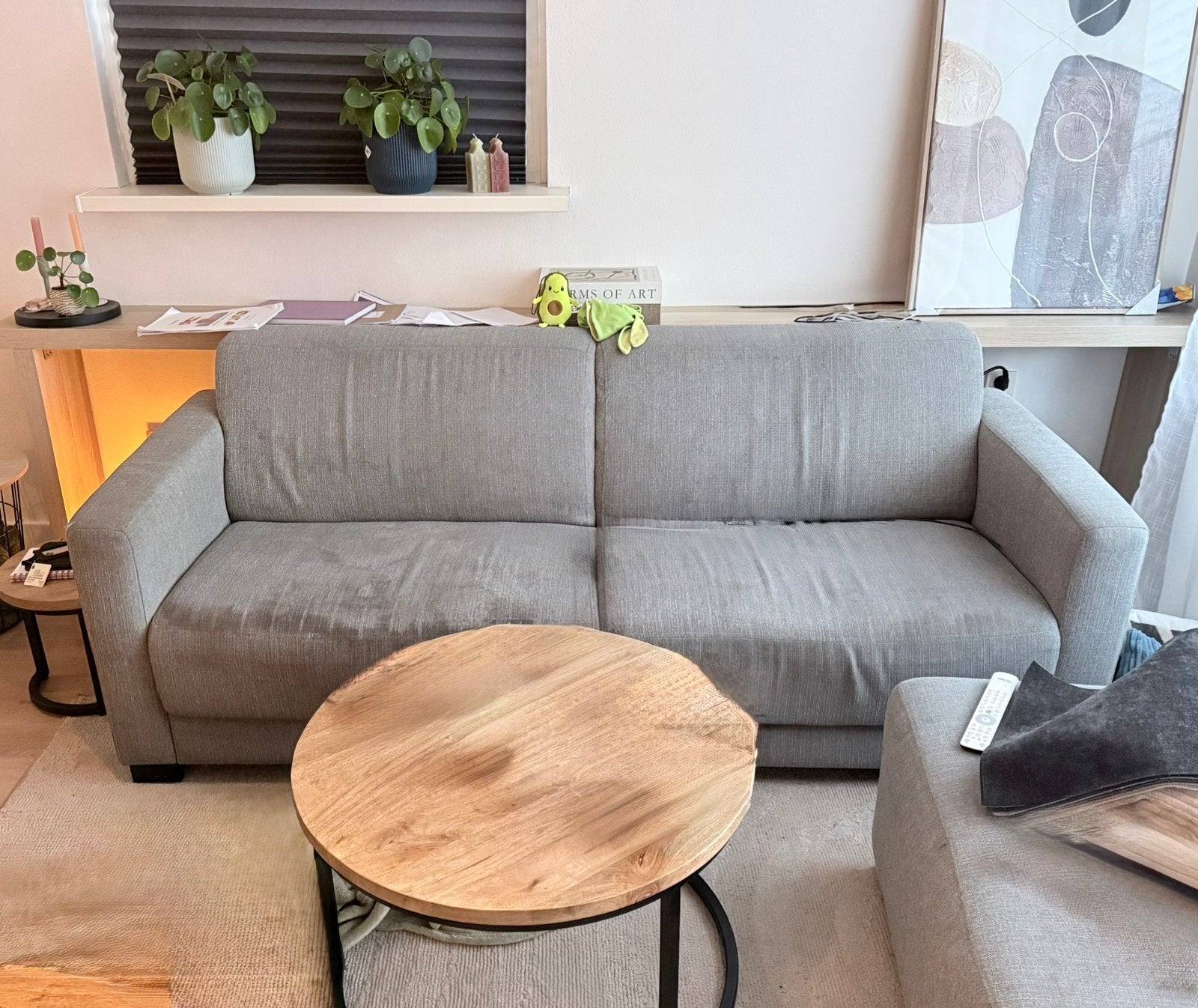 Bank + hocker (gratis afhalen), Ophalen, Gebruikt, 150 tot 200 cm, Tweepersoons