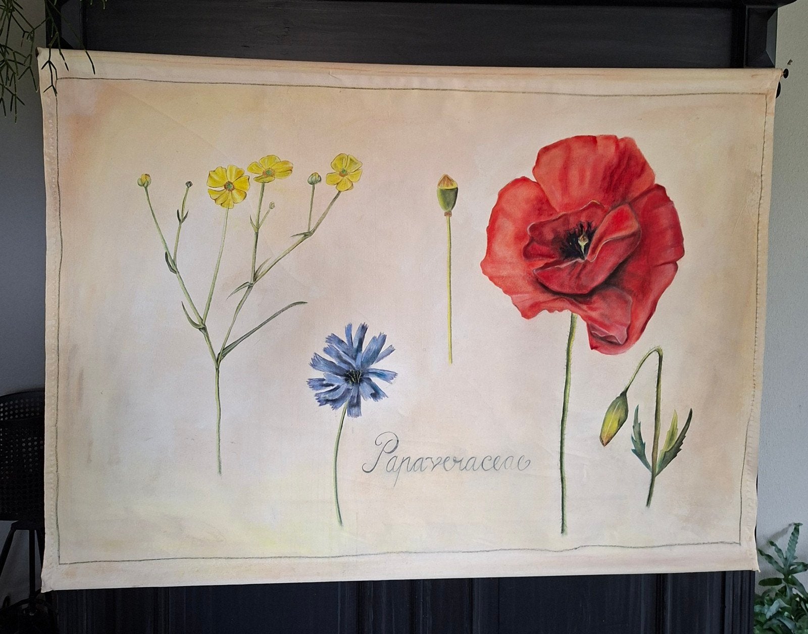 Vintage wandkleed/ doek, Ophalen
