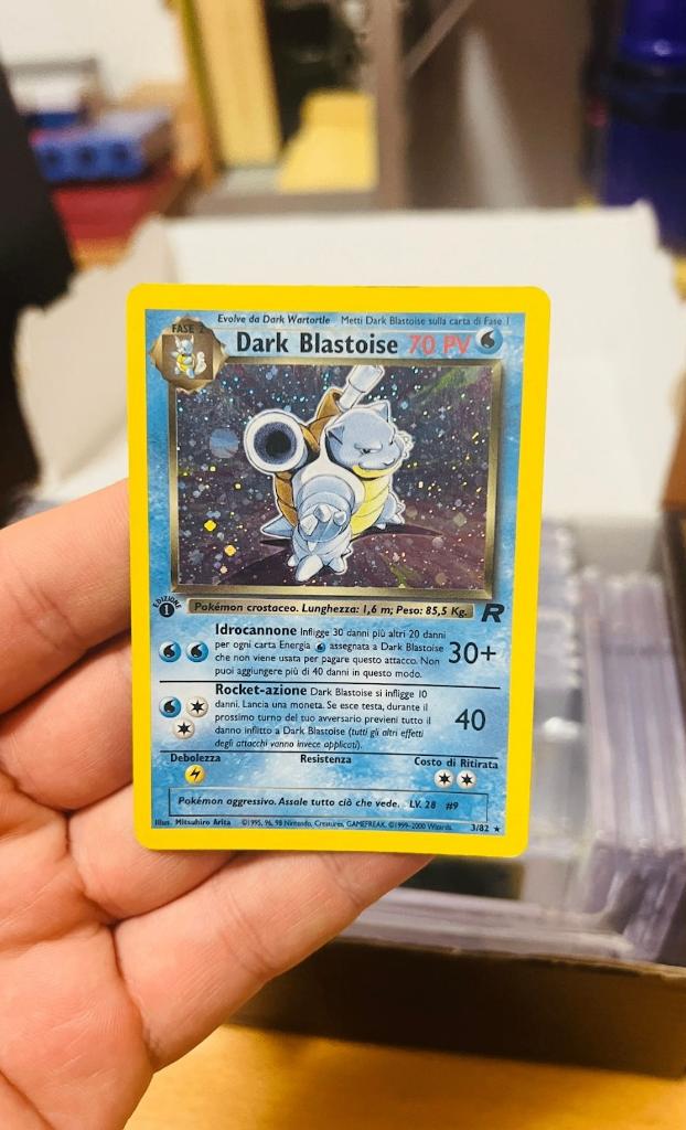 Dark Blastoise 3/82 Holo 1st Edition Team Rocket Pokemon, Verzenden, Zo goed als nieuw, Losse kaart, Foil