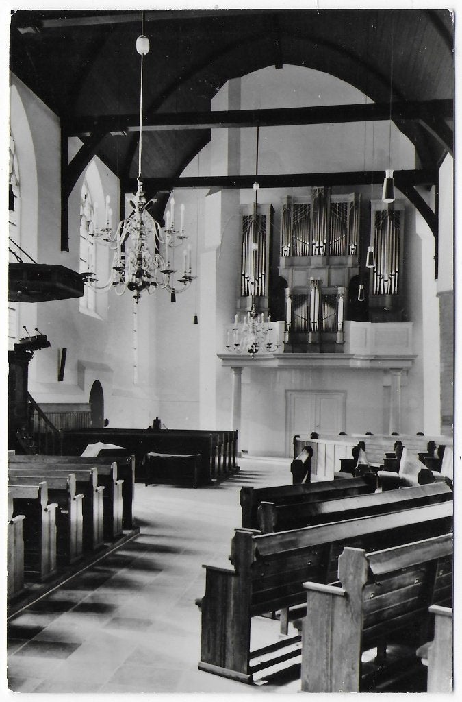 Oude Tonge Ned Herv Kerk Orgel Ongelopen Ansichtkaart B6787, Ophalen of Verzenden, 1960 tot 1980, Ongelopen