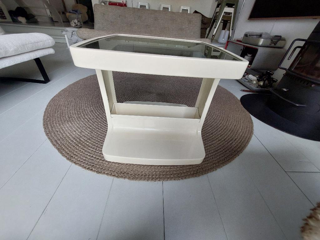 Space age dranktafel trolley, Ophalen, Minder dan 55 cm, Gebruikt, Metaal of Aluminium