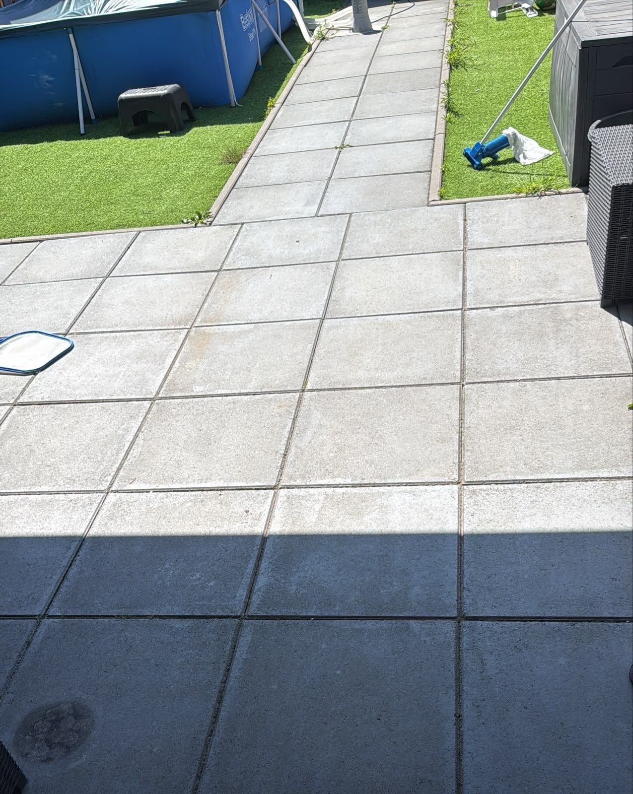 Grijze terrastegels voor tuin of pad, Ophalen, Gebruikt, 10 m² of meer, Beton
