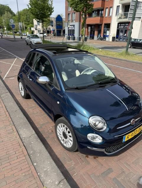 Fiat 500 1.0 70pk Hybrid 2022 Blauw, 40 €/maand, Euro 6, Origineel Nederlands, Overige kleuren