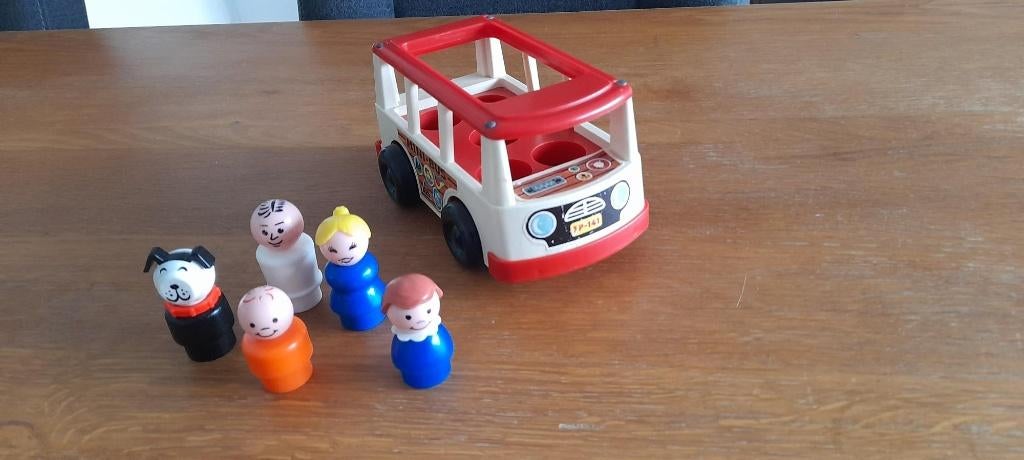 Vintage fisher-price bus, Ophalen of Verzenden, Gebruikt, Auto of Voertuig
