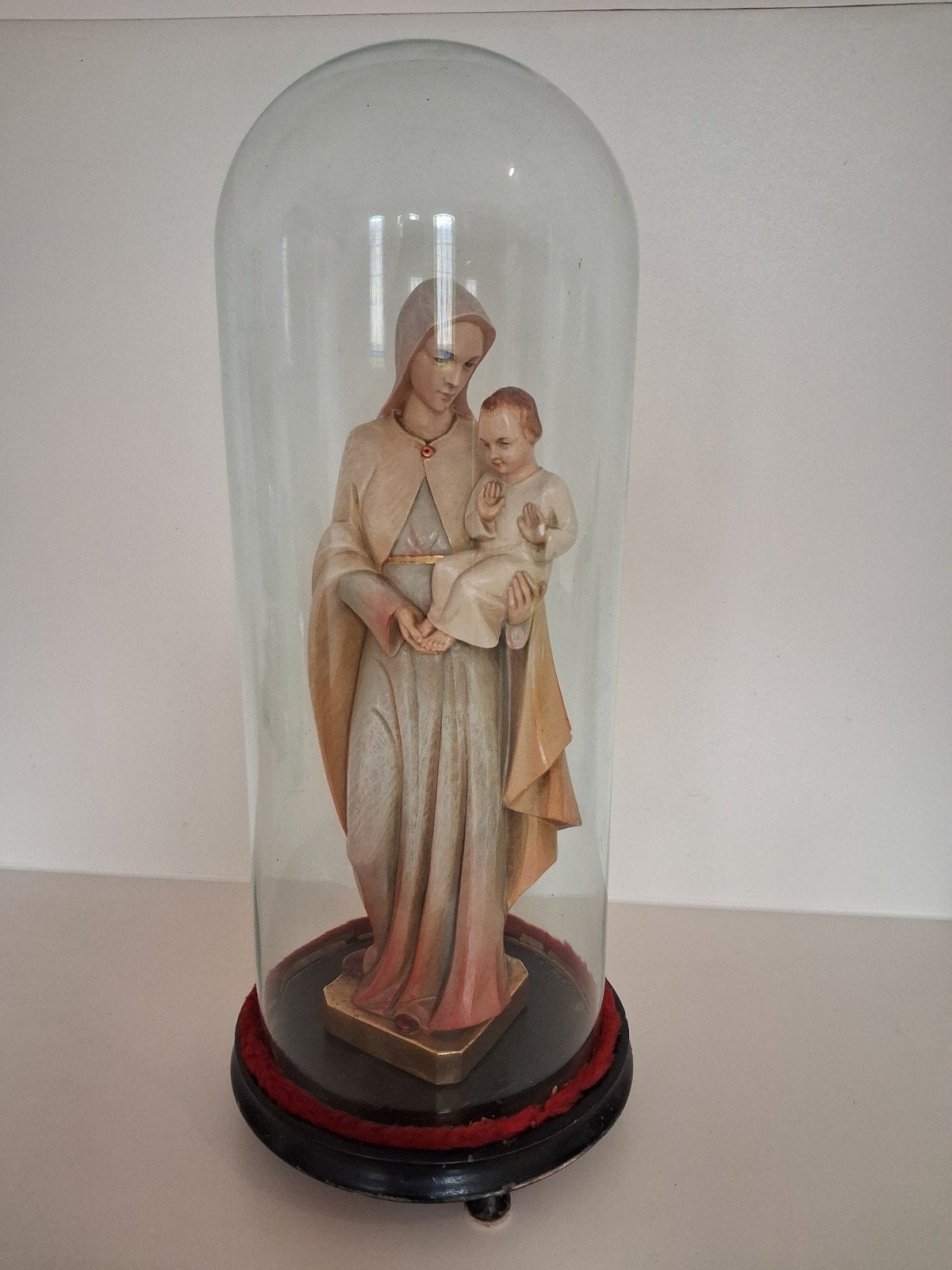 GLV 4414 Mariabeeld onder glazen stolp € 100,00, Antiek en Kunst, Ophalen