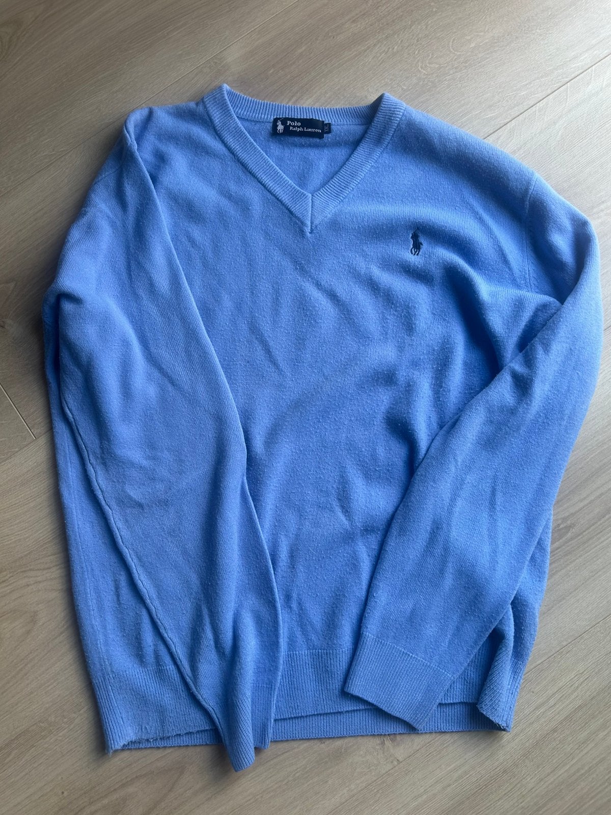 Ralph lauren V-hals sweater, Ophalen of Verzenden, Gedragen, Maat 52/54 (L), Blauw