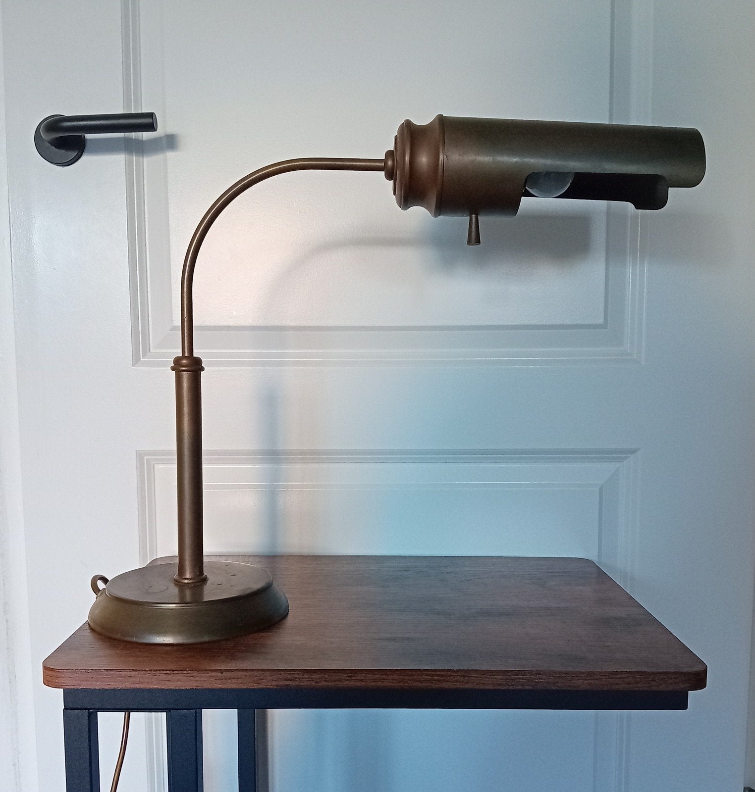 Jaren 50 vintage industriële bureaulamp, Ophalen of Verzenden, Metaal, Bureaulamp, Vintage