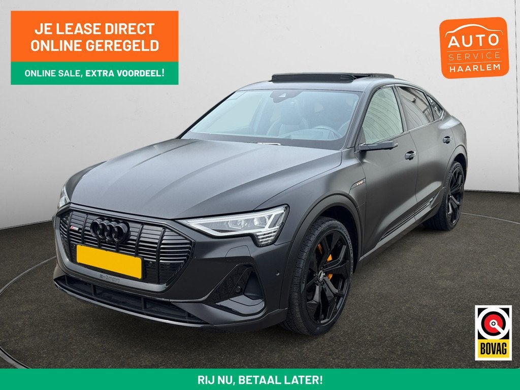 Audi e-tron Sportback 55 S Competition Quattro 95 kWh RS Int, Auto's, Audi, Automaat, 131 €/maand, Met garantie (alle), Zwart