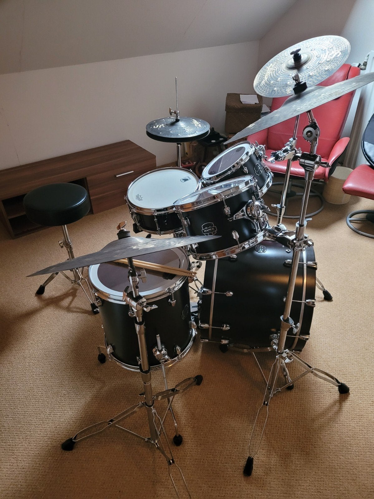 Mapex Saturn Satin Black, Ophalen, Zo goed als nieuw, Overige merken