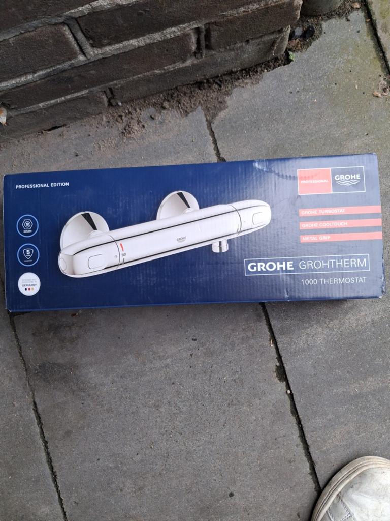 Grohe Grohtherm 1000 Thermostaat Douchekraan 15 cm Nieuw, Ophalen of Verzenden, Nieuw, Chroom, Douche