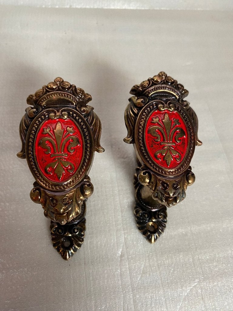 Set van 2 Fleur de Lys jachthaken/geweerhouders, Antiek en Kunst, Ophalen of Verzenden