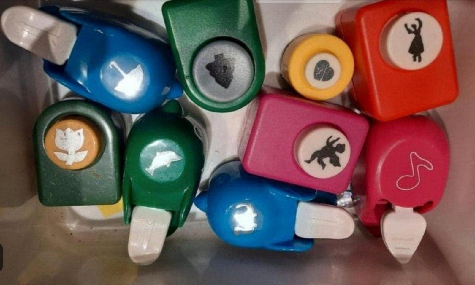 Set van diverse knutselponsen voor papier en karton, Gebruikt, Geschikt voor karton, Overige thema's, Gereedschap of Toebehoren