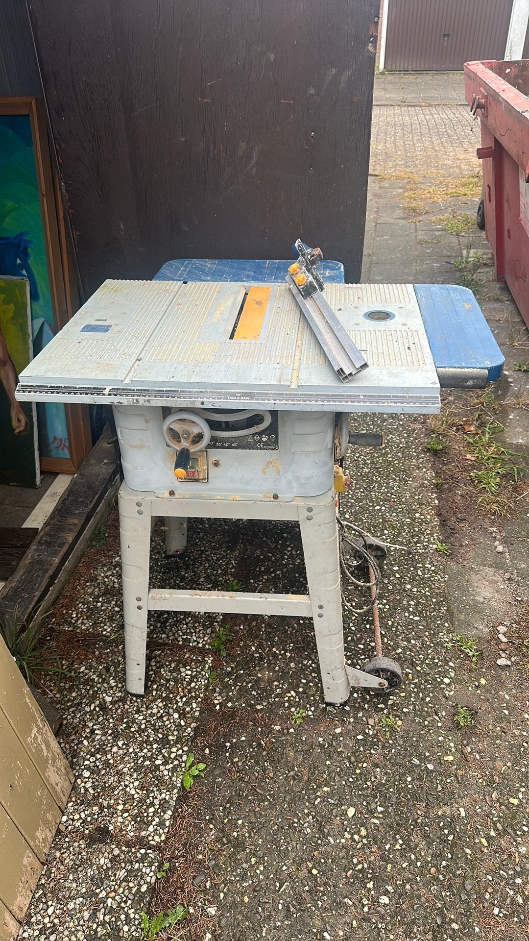 Te koop zaagtafel, Ophalen, Gebruikt, 1200 watt of meer, 30 tot 70 mm