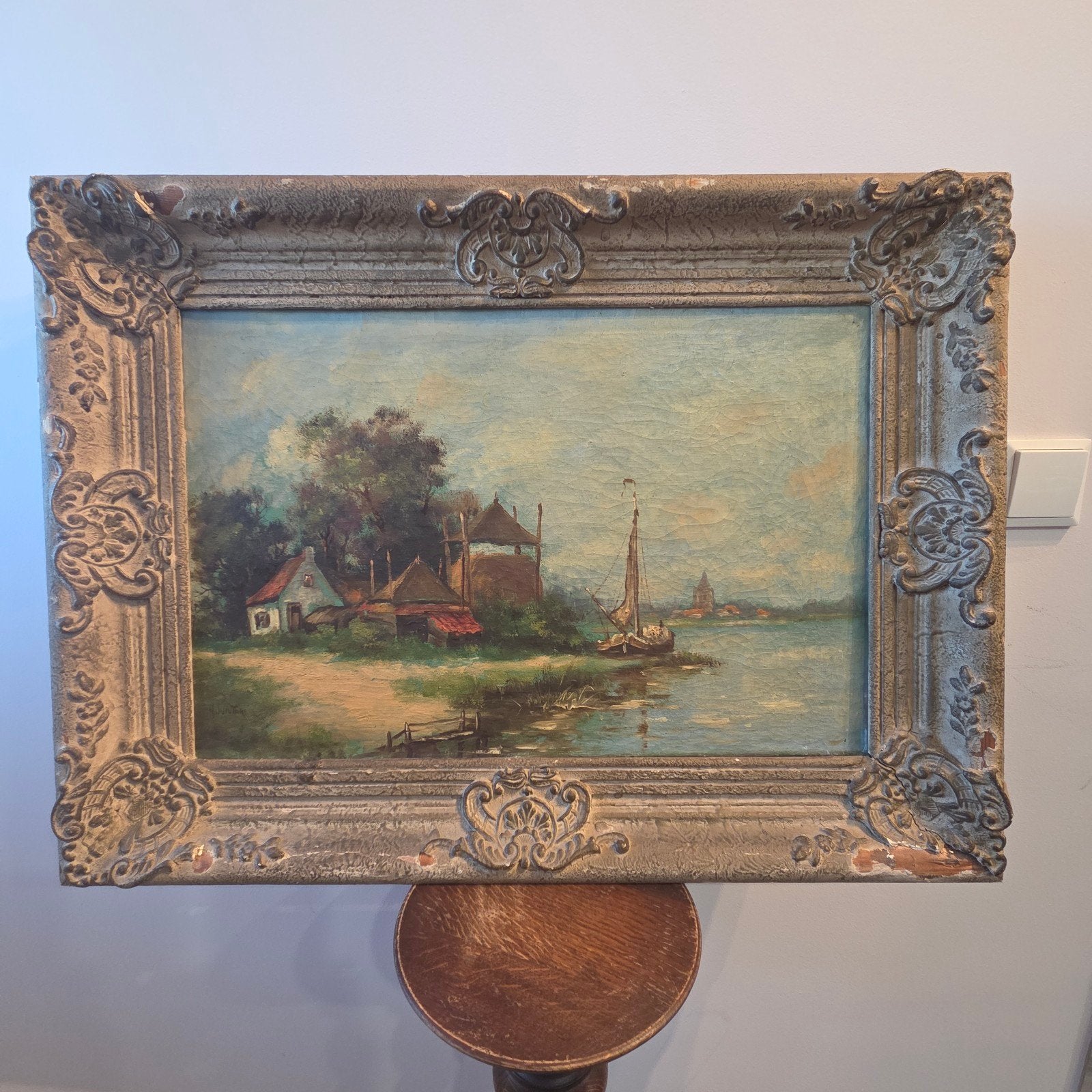 Hollands landschap Hans Winter, Ophalen of Verzenden