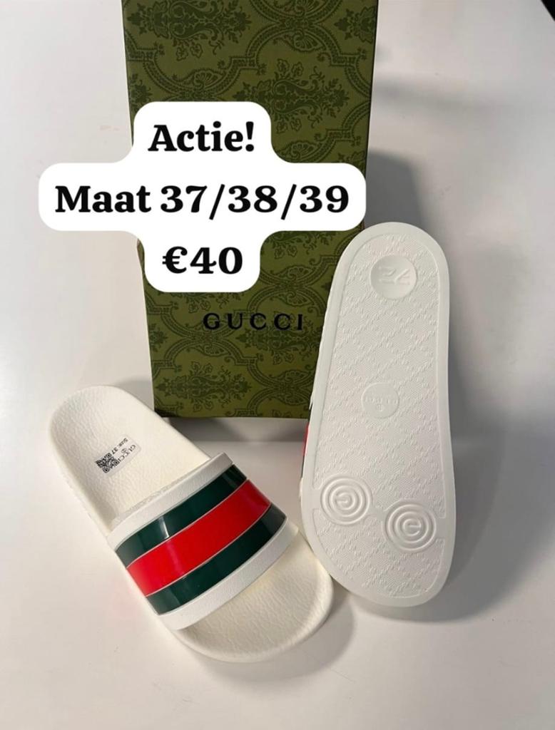 ACTIE Gucci slippers - Maat 37/38/39 - Actieprijs!, Ophalen of Verzenden, Nieuw, Wit, Slippers