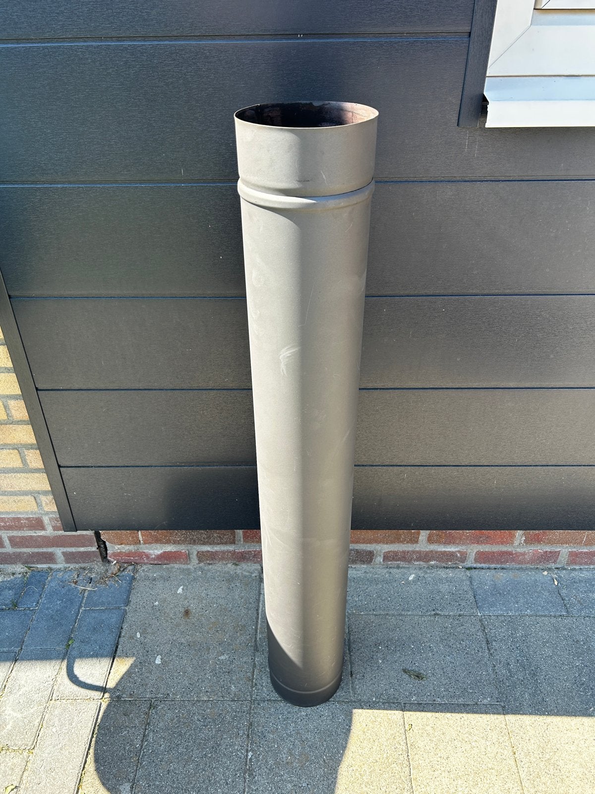 150 mm originele schuifpijp 100-200 cm Janus / Jacobus, Ophalen, Gebruikt, Vrijstaande haard, Houthaard