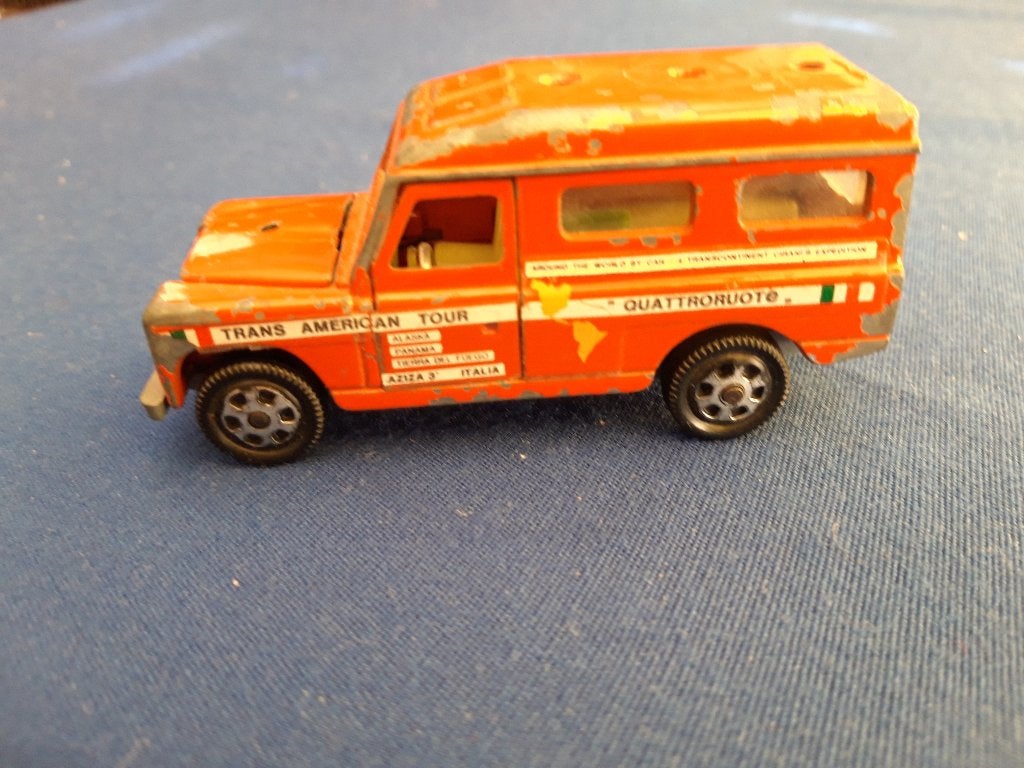 Land Rover Trans American Tour – Mebetoys 1/43 , jaren 70, Ophalen of Verzenden, Gebruikt, Auto, Overige merken